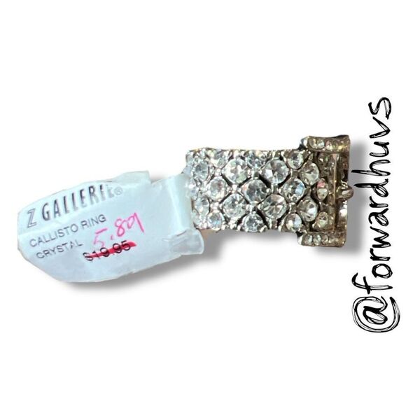 Bundle Sale 3 for $15 | Z Gallerie Callisto Crystal Stretch Ring Size 6.5 - 8 - Picture 6 of 8